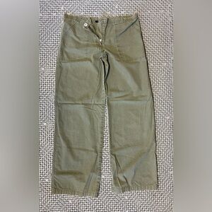 Casual Green Army Pants with Pockets